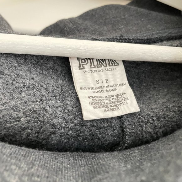 Pink Charcoal Grey Jogger Sweatpants Size S - Picture 3 of 5